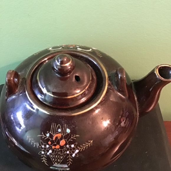 Vintage Japanese Redware Brown Teapot 1950s( Handle is missing) - Picture 2 of 3